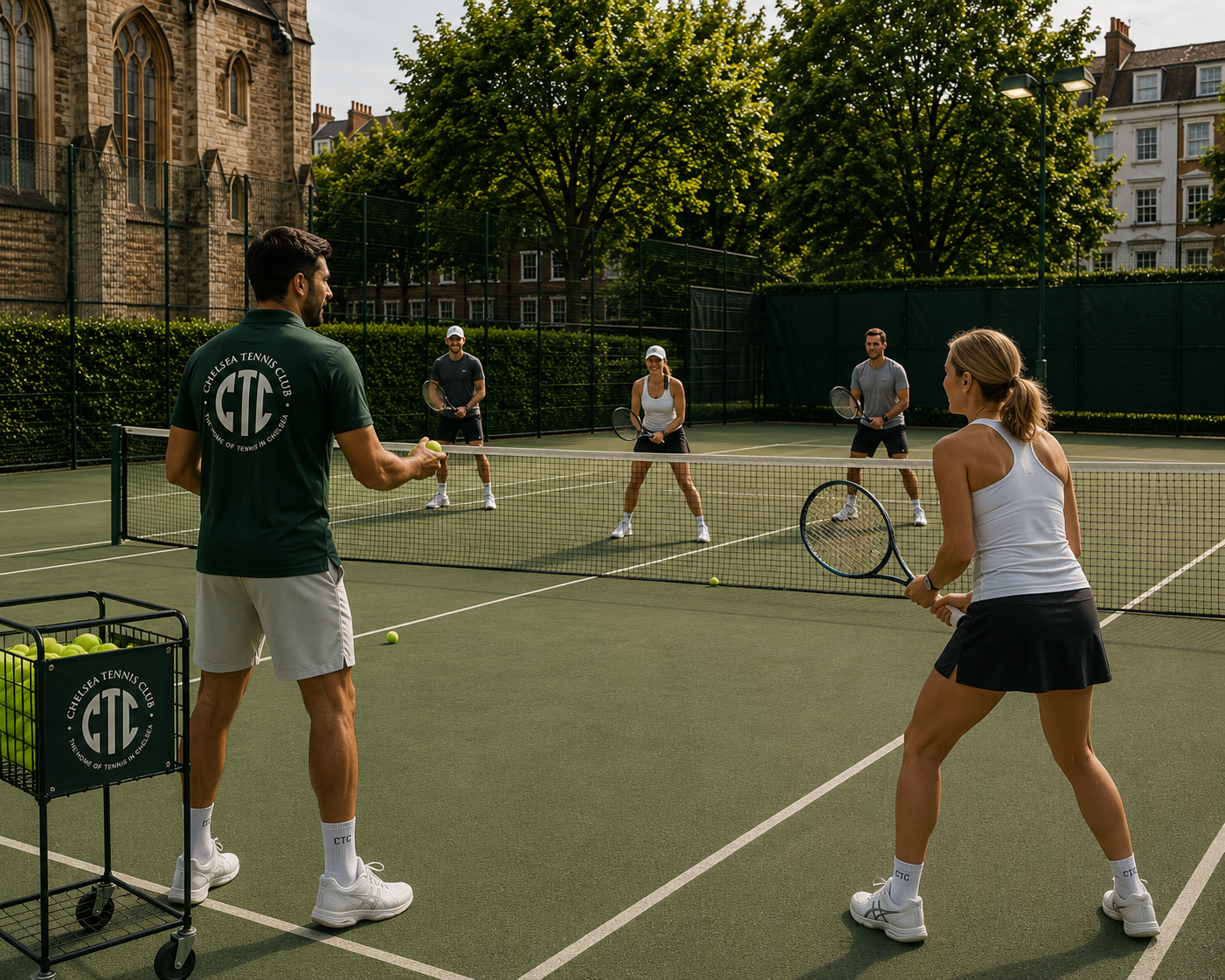 Adult tennis coaching